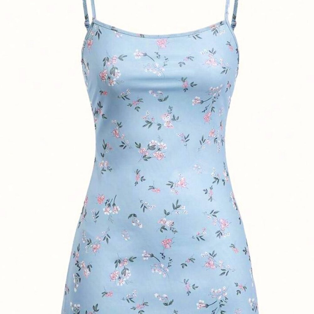Floral Trim Cami Dress
